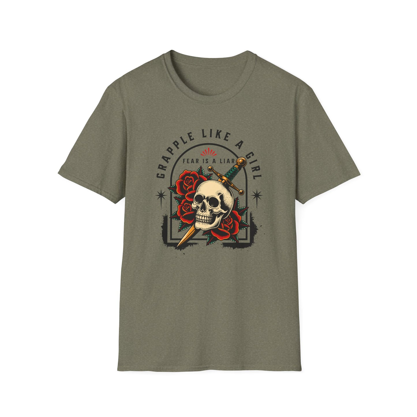 Grapple like a Girl Jiu Jitsu Women's T-Shirt - Fear is a Liar