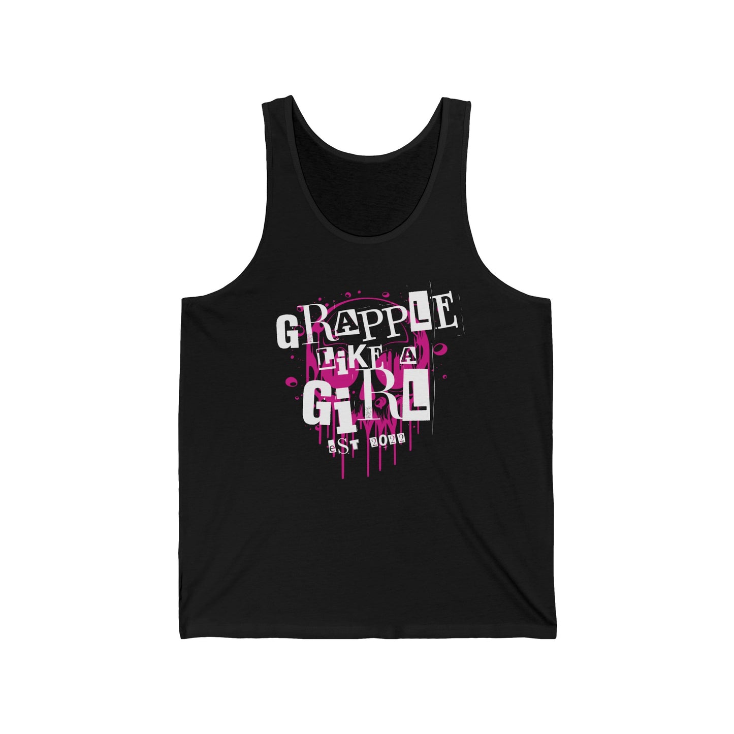 Grapple like a Girl Skull Logo Unisex Fit Jersey Tank
