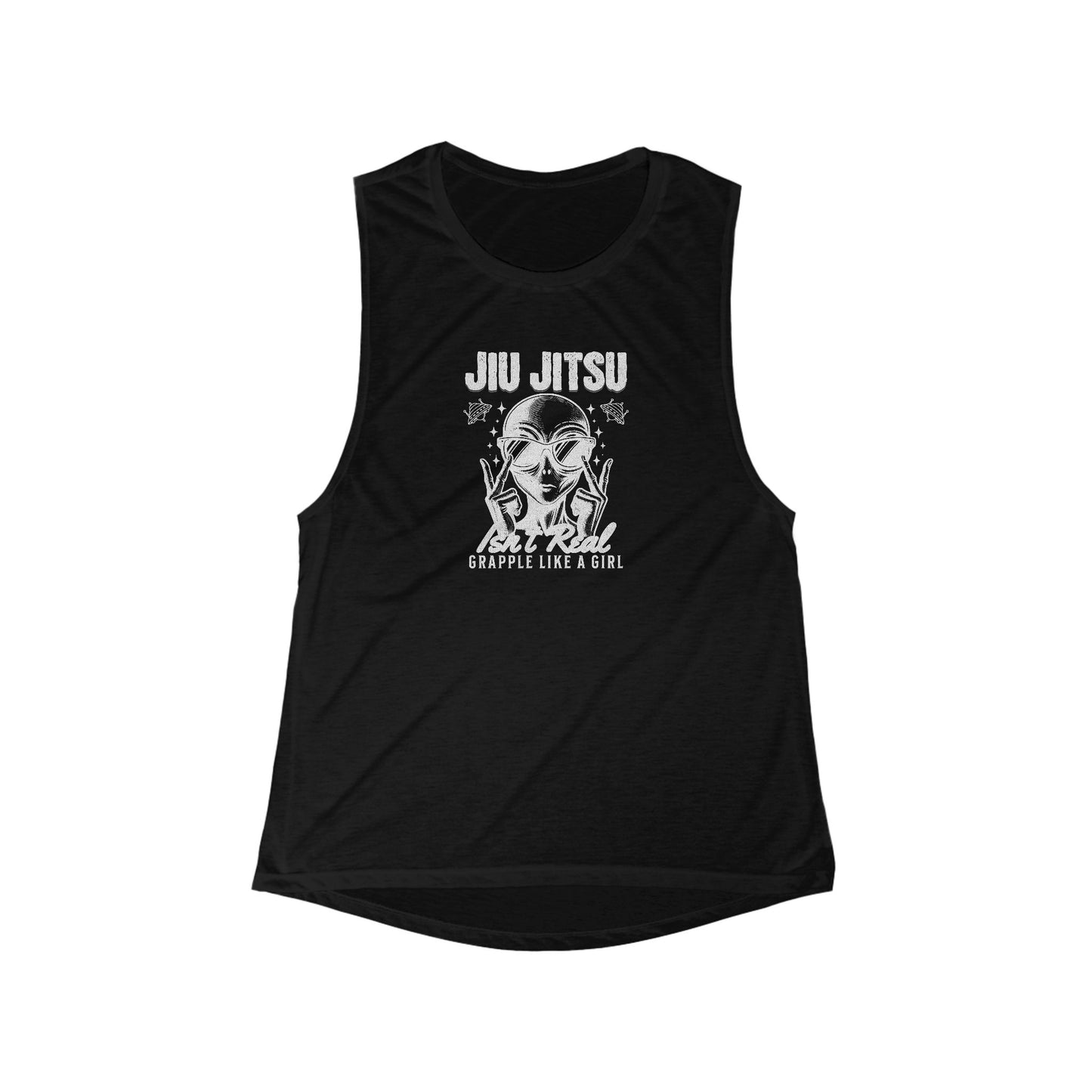 Copy of Women's Grapple like a Girl Flowy Scoop Muscle Tank - Girl Logo