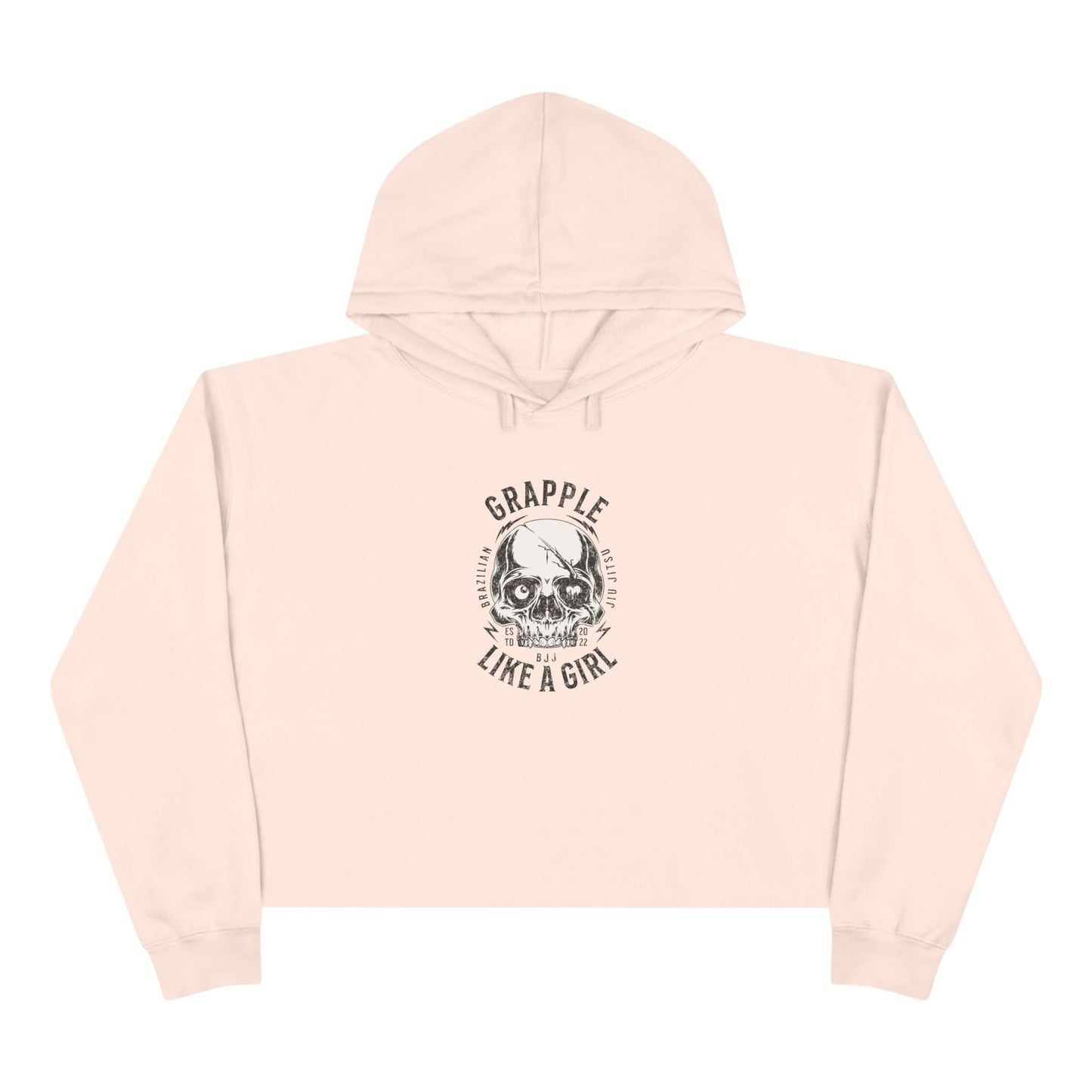 Grapple Like a Girl Crop Hoodie - Empowering Athletic Wear