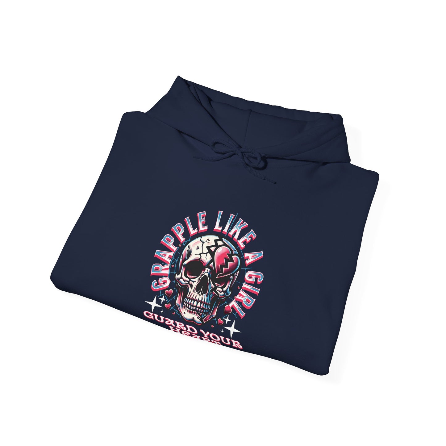 Women's BJJ Hoodie - Grapple Like a Girl Guard Your Heart