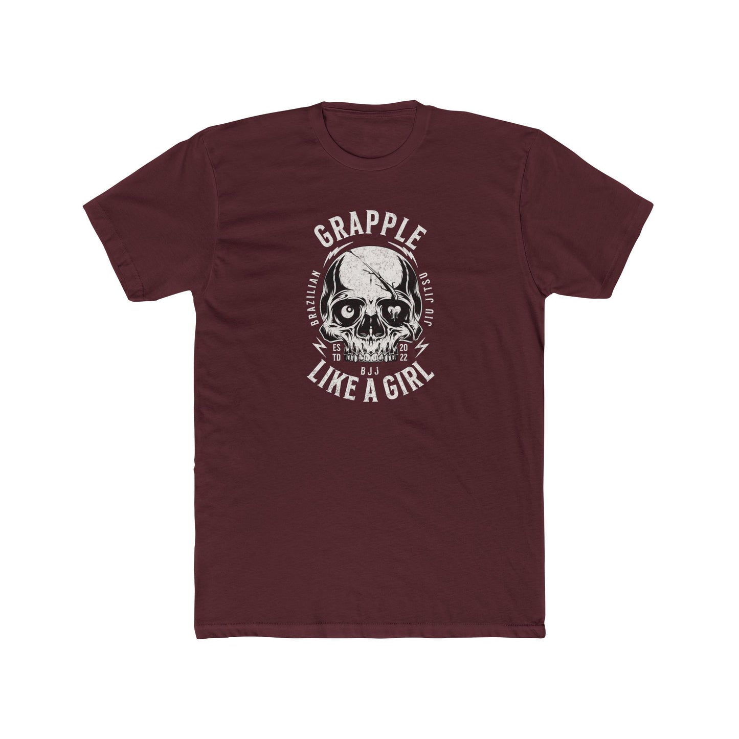 Grapple like a Girl BJJ T-Shirt - Skull Logo