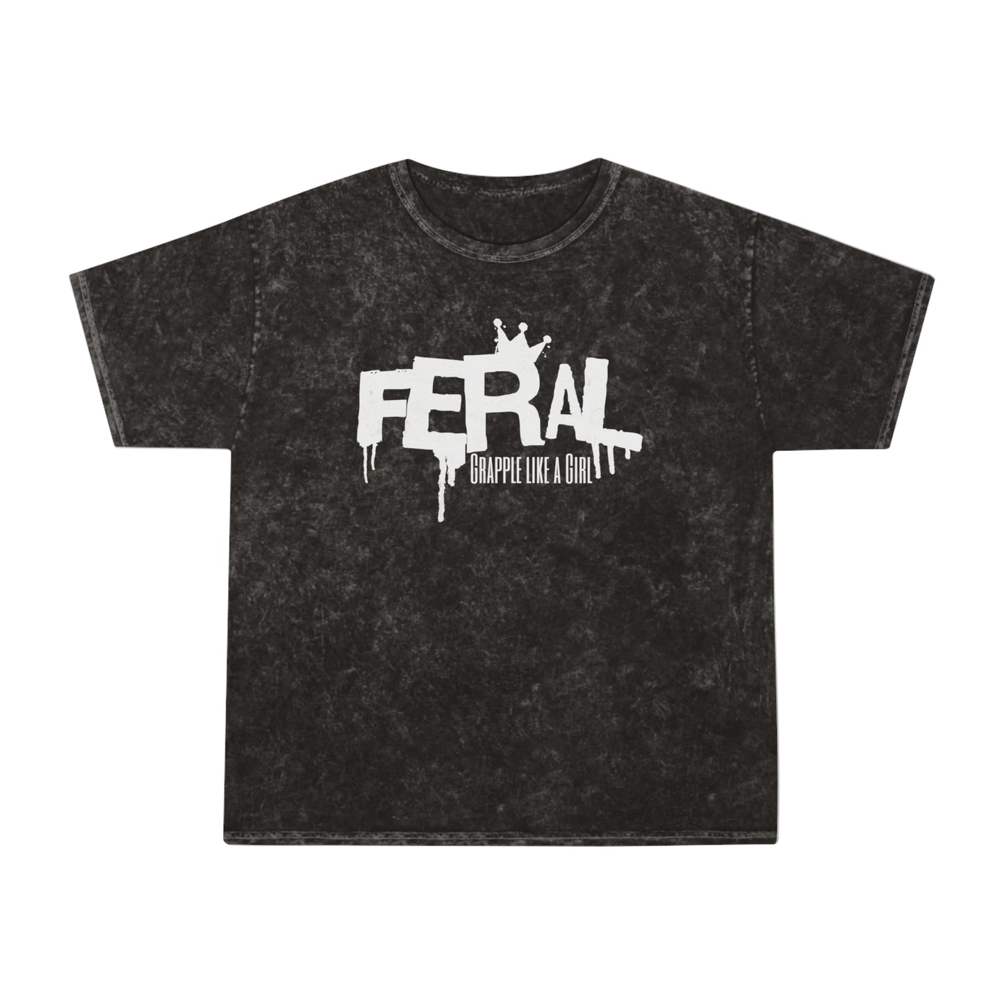 Feral Grapple like a Girl Unisex Fit Mineral Wash T-Shirt
