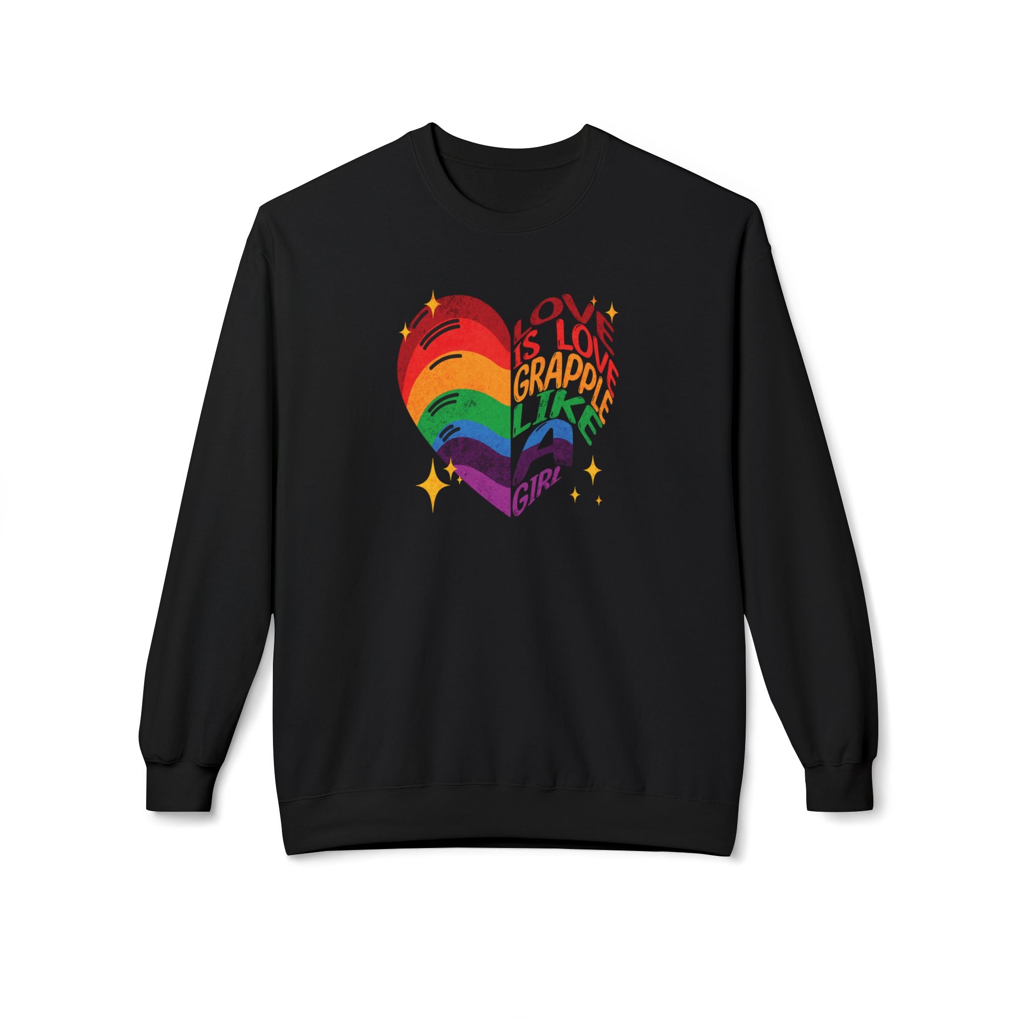[GRAVER]★HUMAN RAINBOW SMILE SWEATSHIRT Rainbow flower smile embroidery white clip sweatshirt