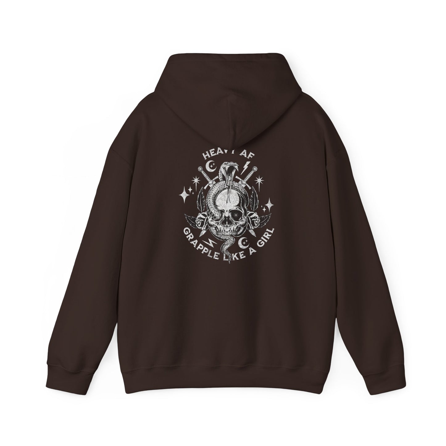 Women's BJJ Hoodie - Grapple Like a Girl, Heavy AF