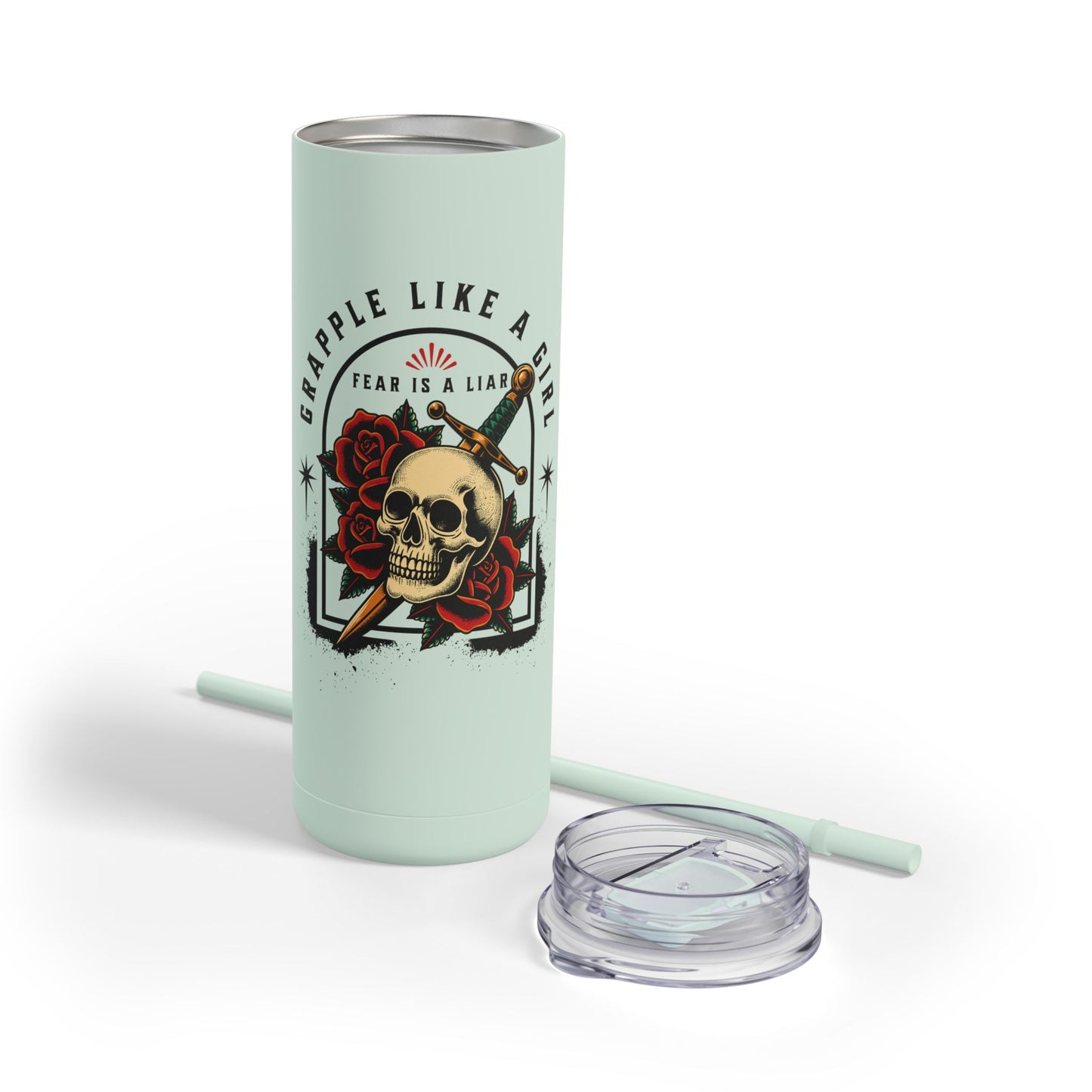 Grapple like a Girl 20oz Matte Tumbler - Fear is a Liar
