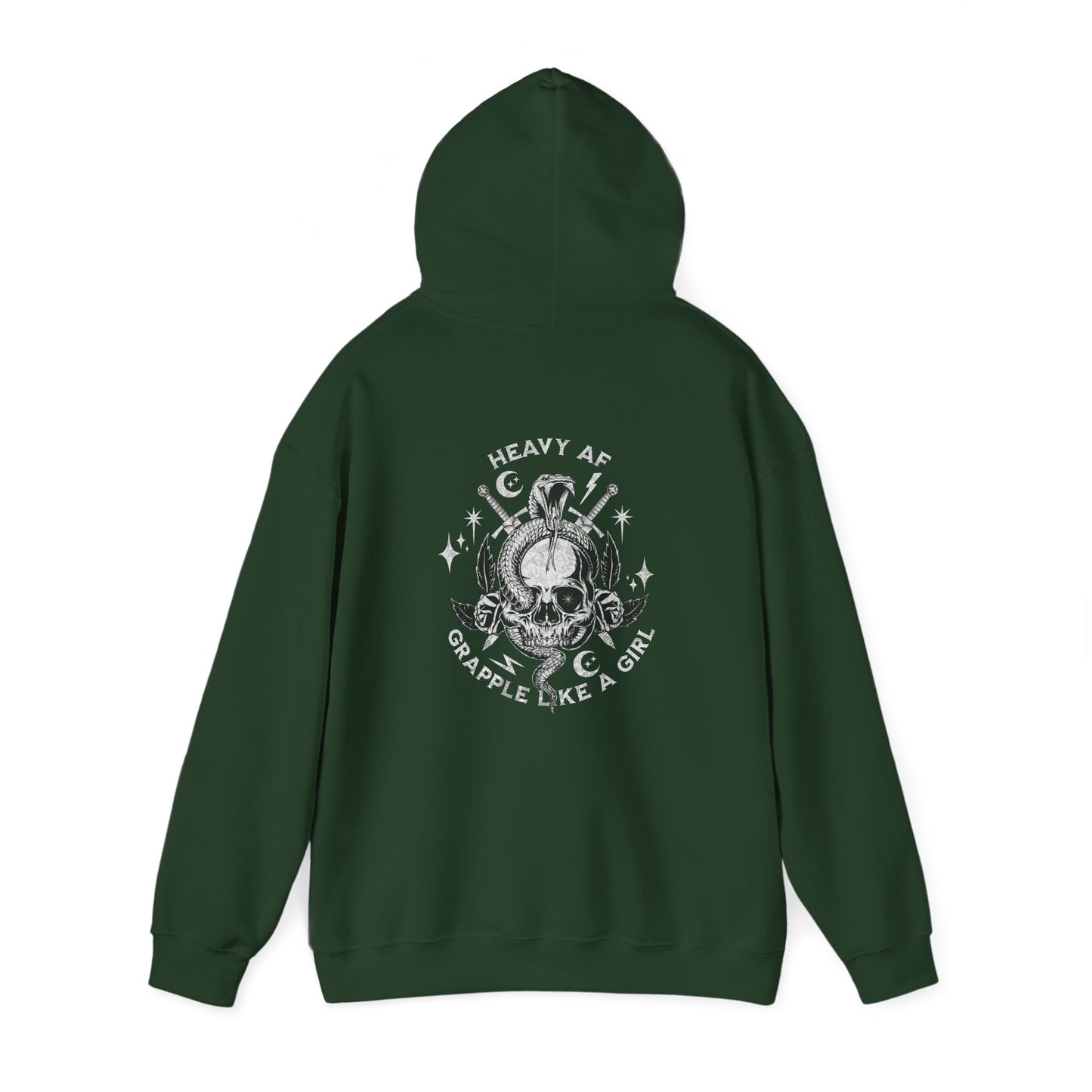 Women's BJJ Hoodie - Grapple Like a Girl, Heavy AF