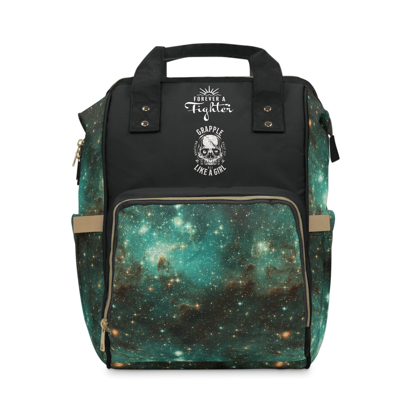 Women's Grapple like a Girl Jiu Jitsu Gear Backpack - Galaxy Design, Custom Stephanie P