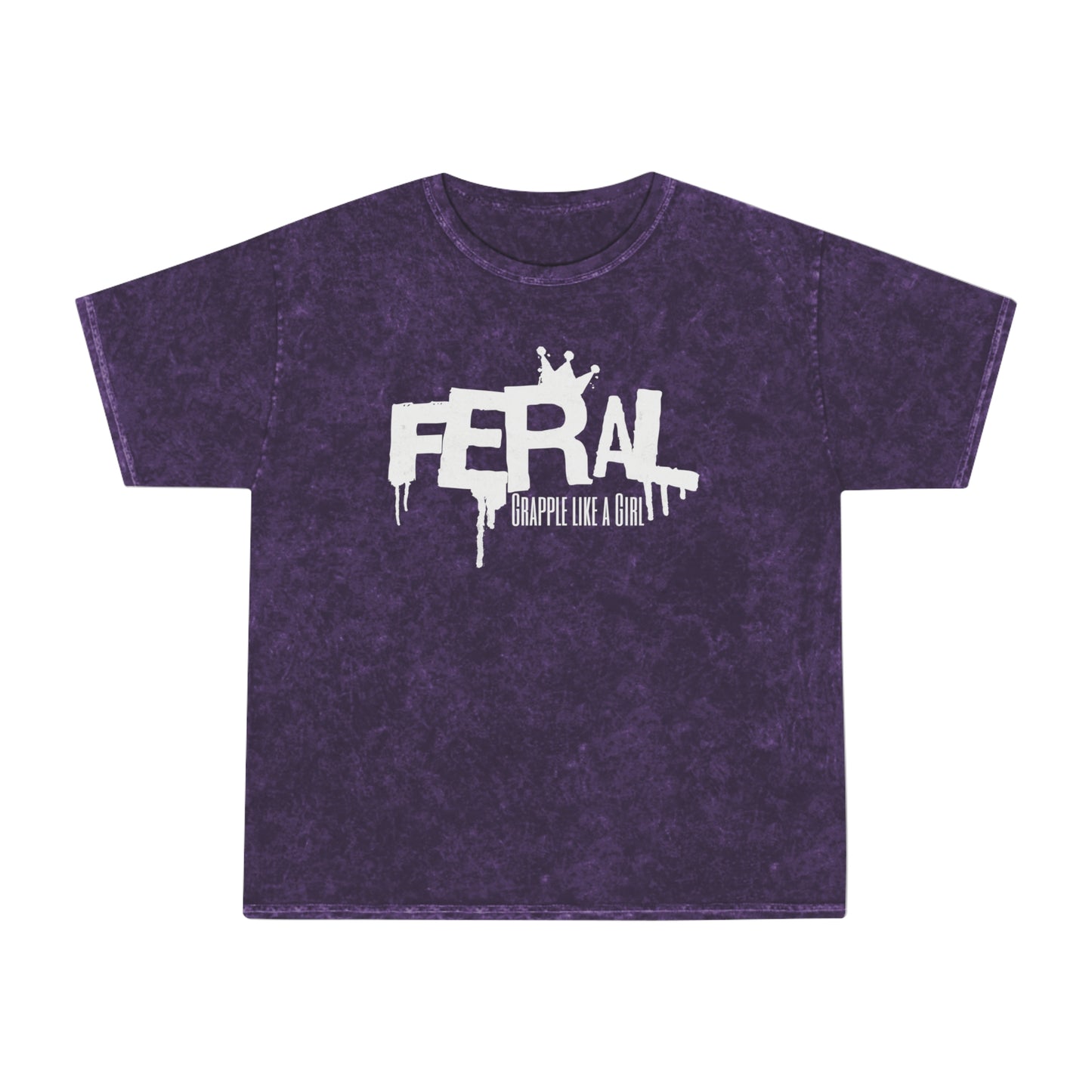 Feral Grapple like a Girl Unisex Fit Mineral Wash T-Shirt