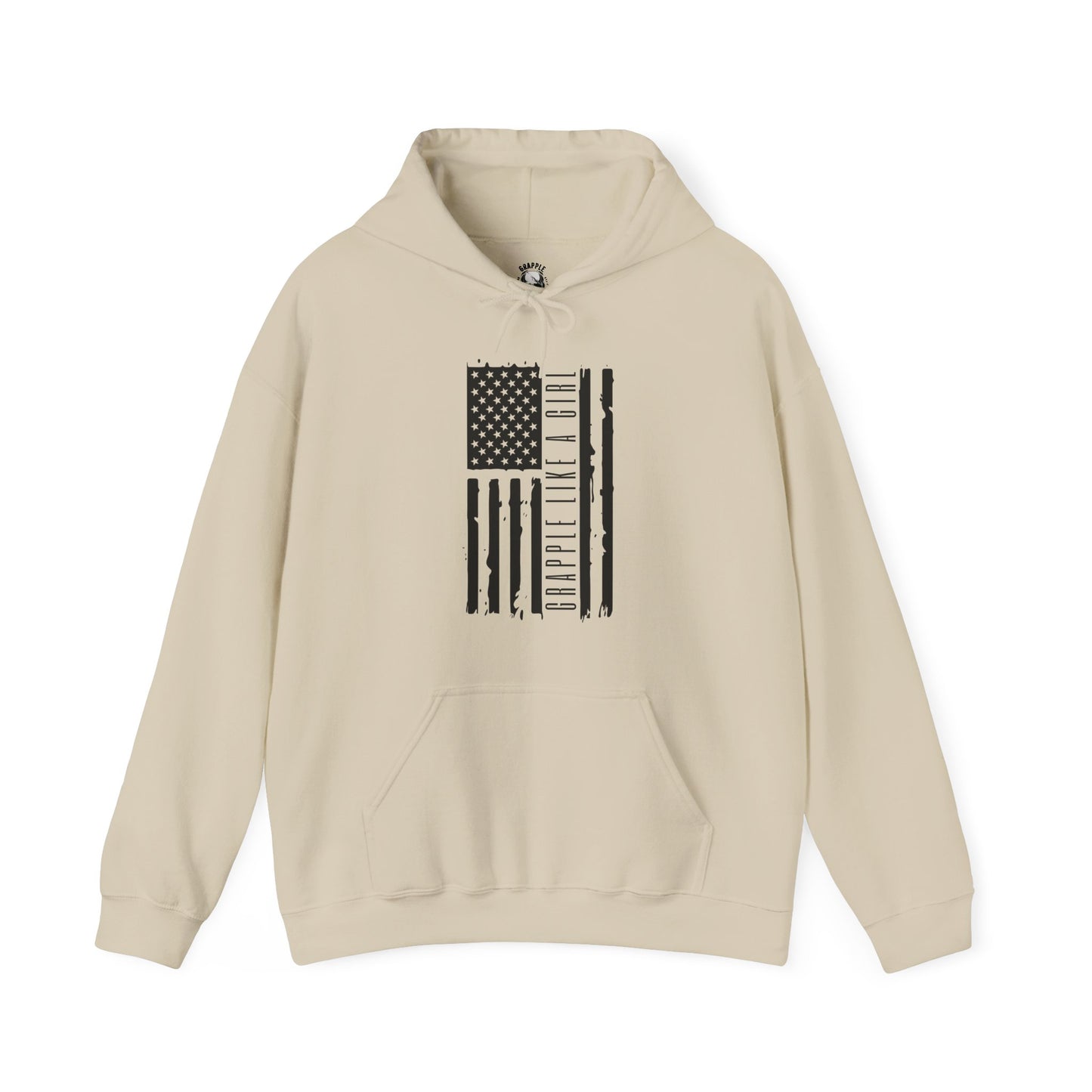 Women's BJJ Hoodie - Grapple Like a Girl American Flag