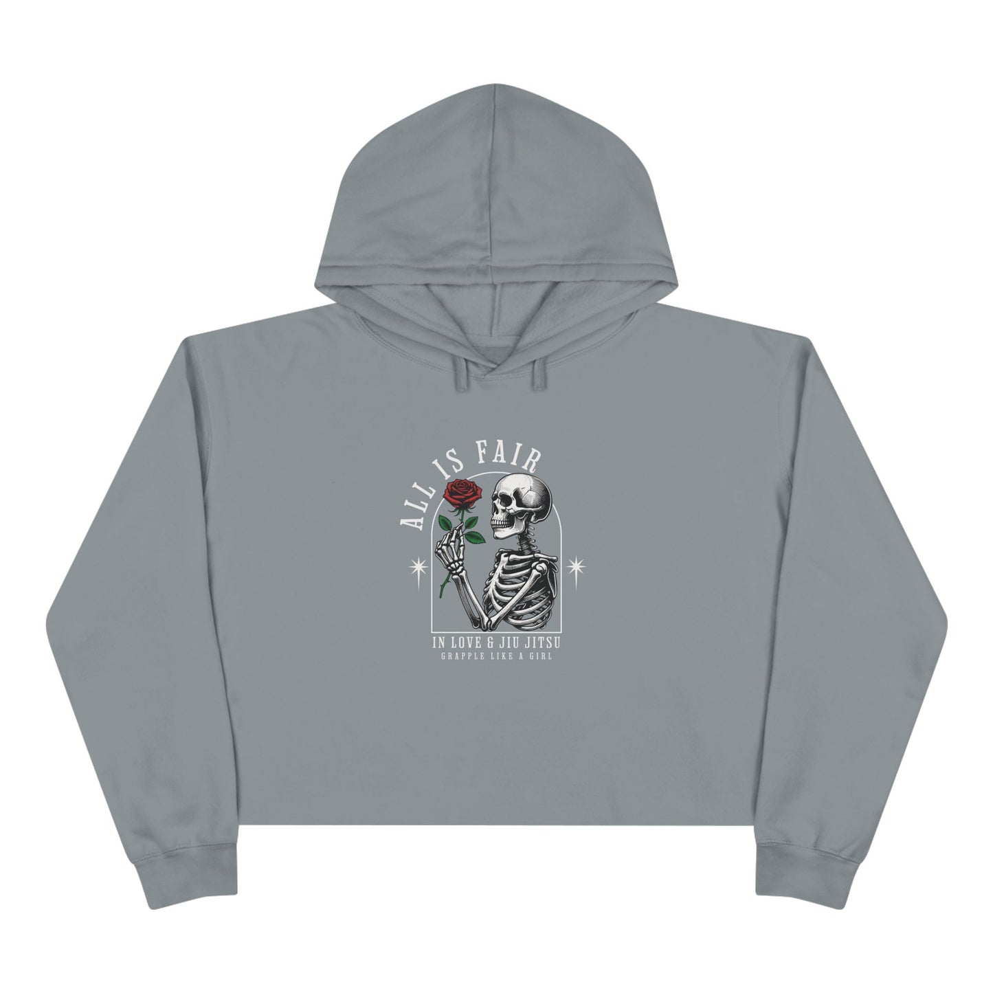 Copy of Grapple like a Girl Cropped Hoodie - All is Fair in Love & BJJ