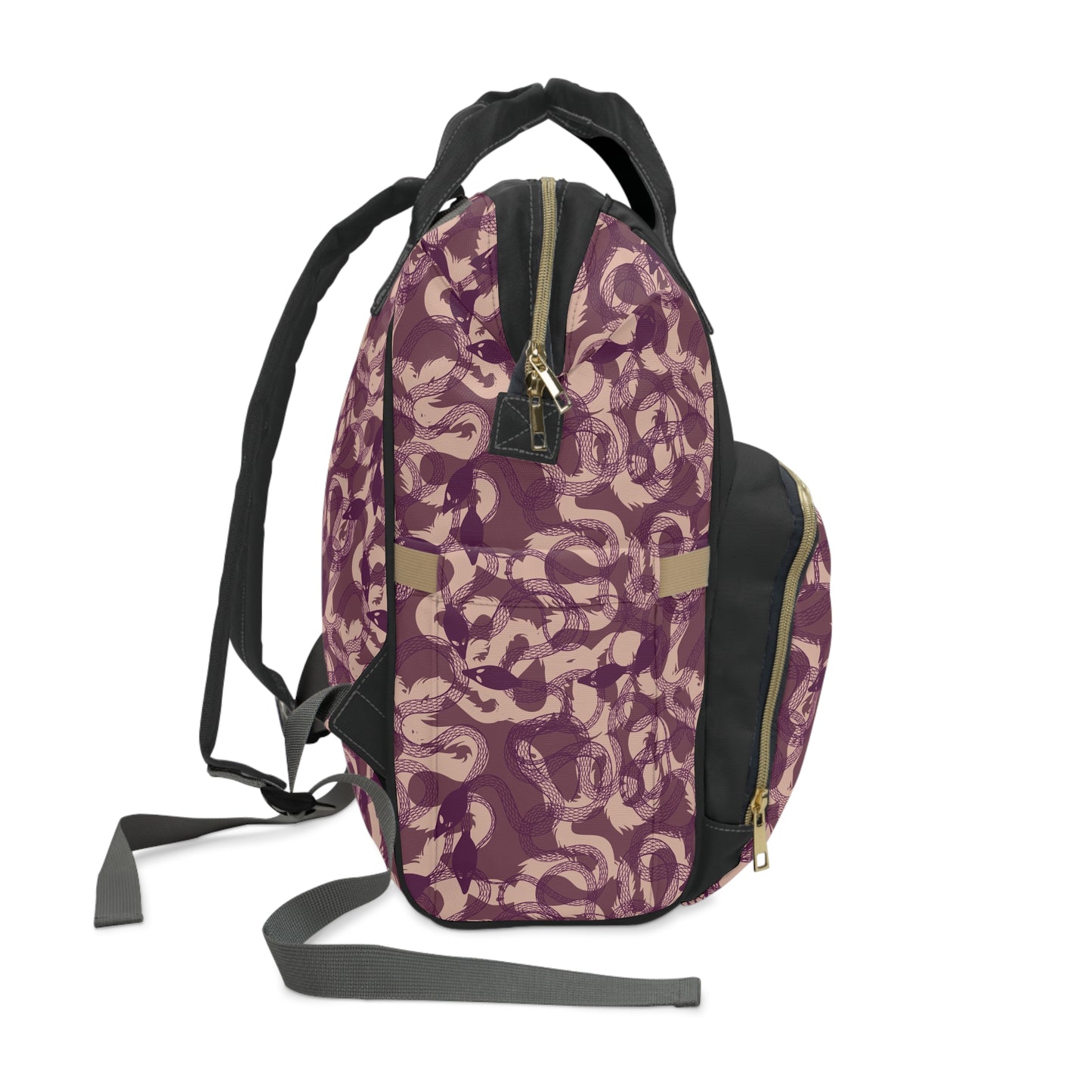 Women's Grapple like a Girl Jiu Jitsu Gear Backpack - Red Snake Pattern