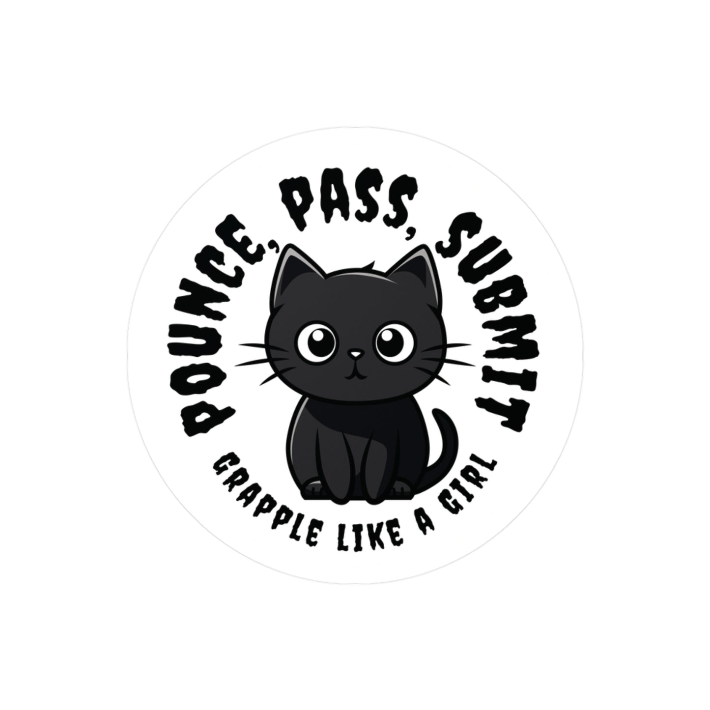 Jiu Jitsu Women's BJJ Vinyl Decal -  Pounce, Pass, Submit *Limited Edition*