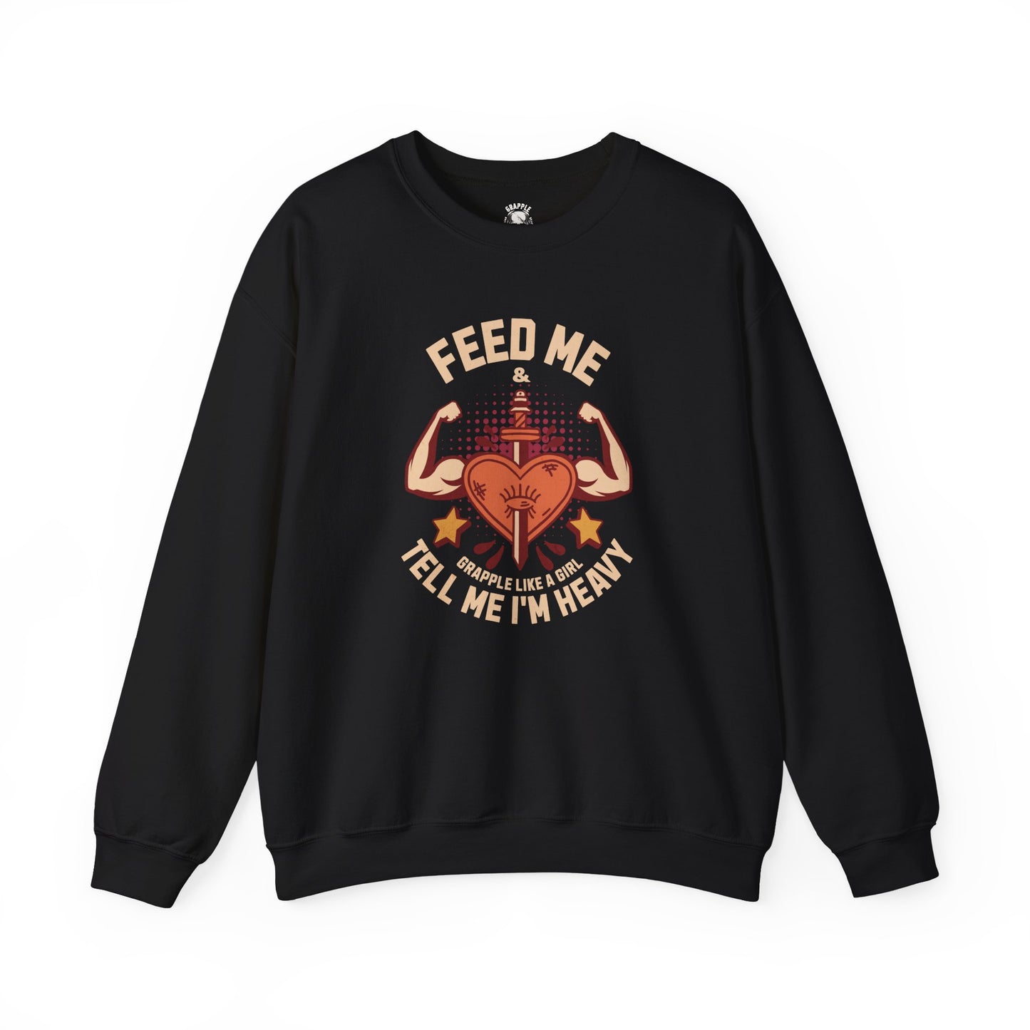 BJJ Women's Sweater Crewneck Sweater - Feed me and tell me I'm heavy