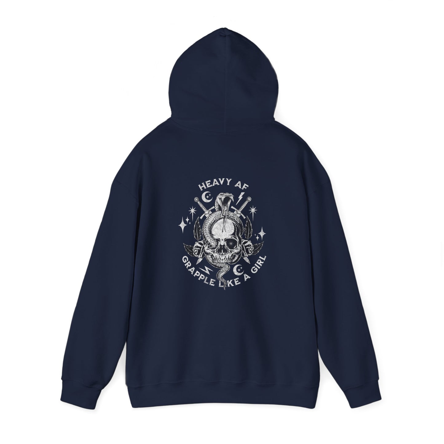 Women's BJJ Hoodie - Grapple Like a Girl, Heavy AF