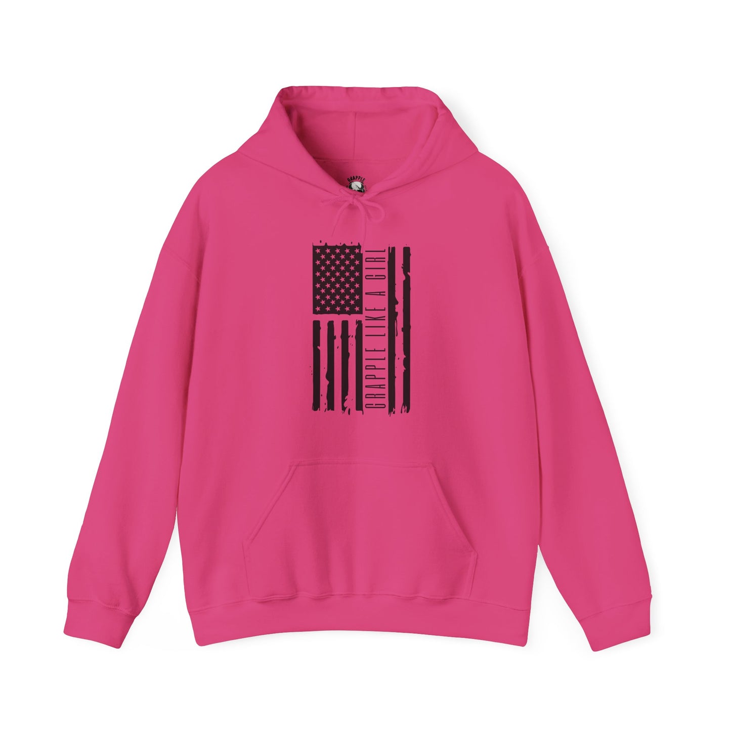 Women's BJJ Hoodie - Grapple Like a Girl American Flag