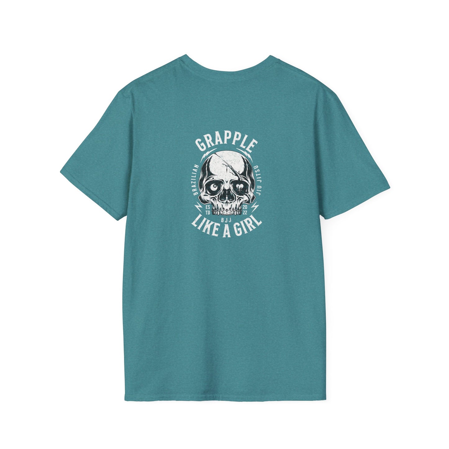 Grapple like a Girl T-Shirt - Violent Little Thing/Skull Logo