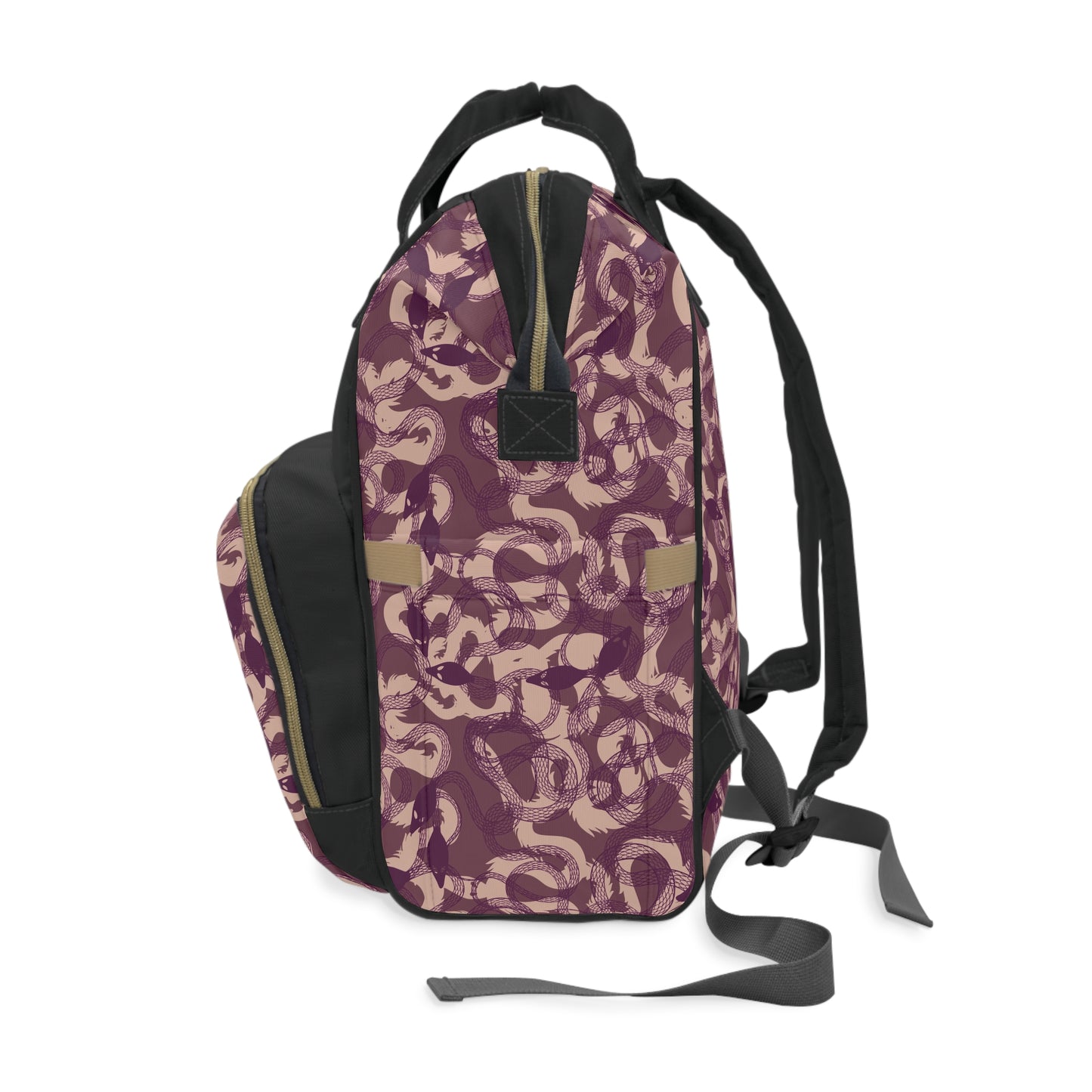 Women's Grapple like a Girl Jiu Jitsu Gear Backpack - Red Snake Pattern