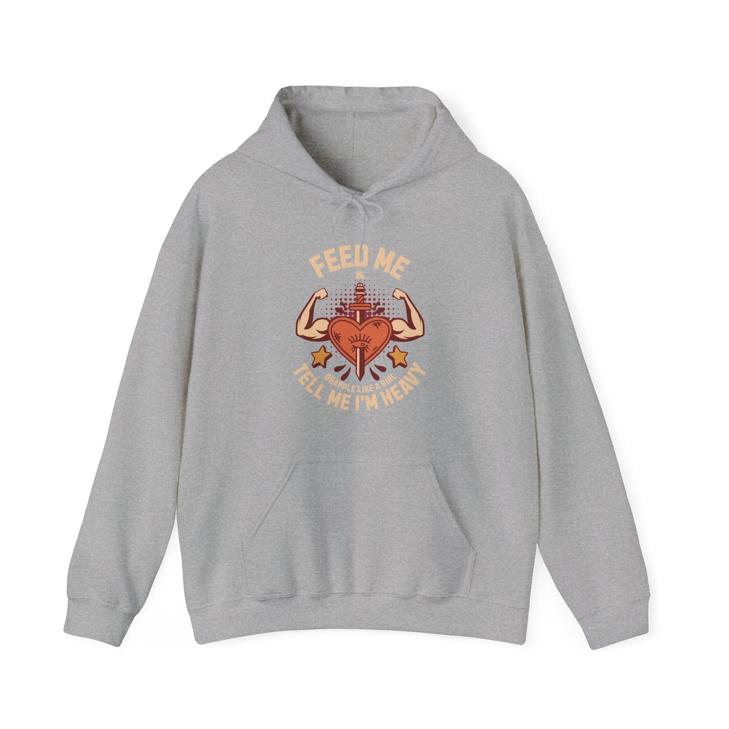 Grapple like a Girl Jiu Jitsu Hoodie - Feed me & Tell me I'm Heavy