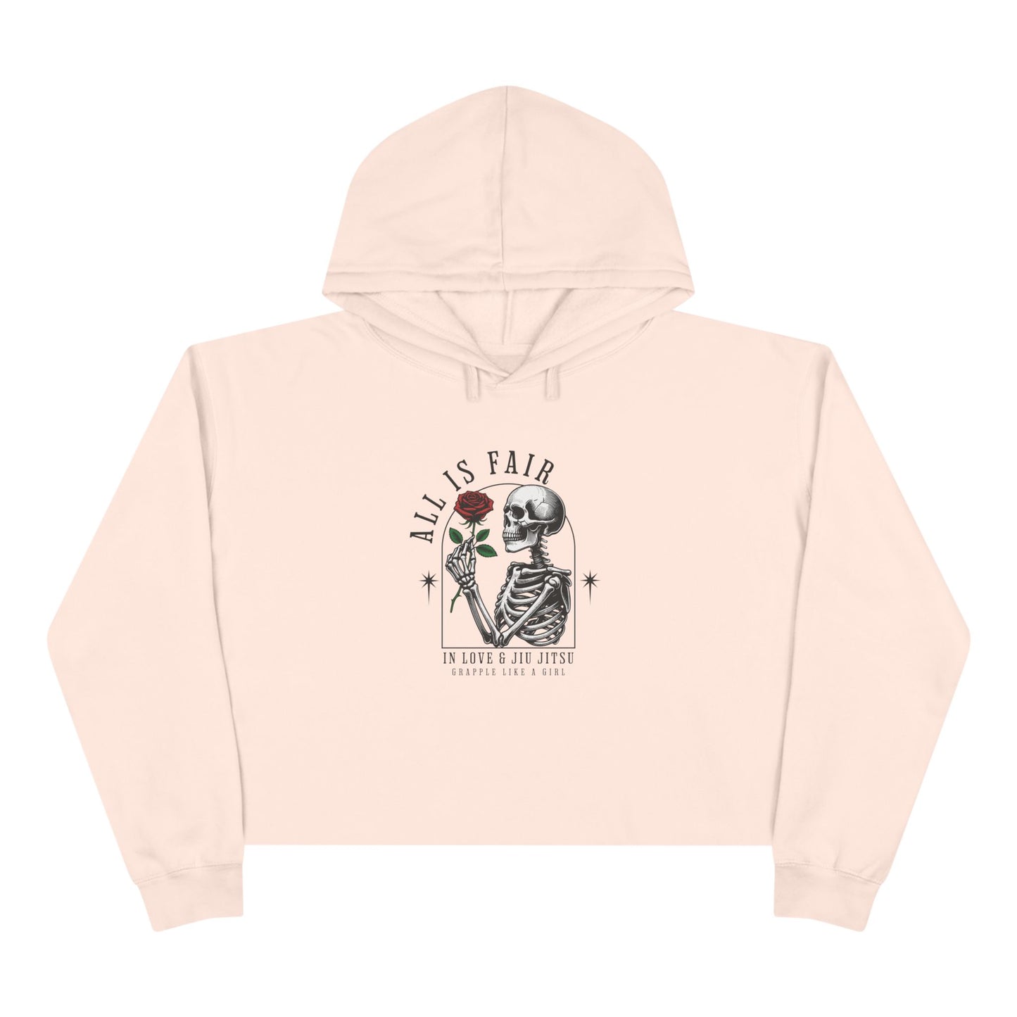 Copy of Grapple like a Girl Cropped Hoodie - All is Fair in Love & BJJ