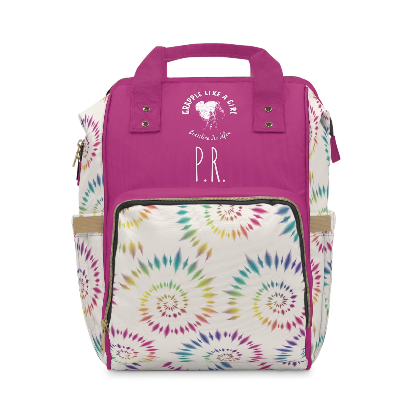 Paige Custom Women's Grapple like a Girl Jiu Jitsu Gear Backpack - Tie Dye Design