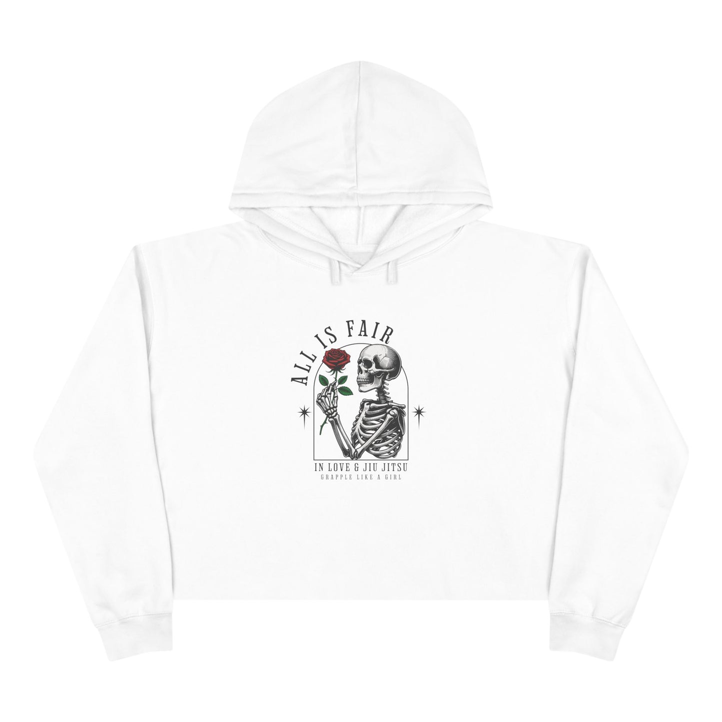 Copy of Grapple like a Girl Cropped Hoodie - All is Fair in Love & BJJ