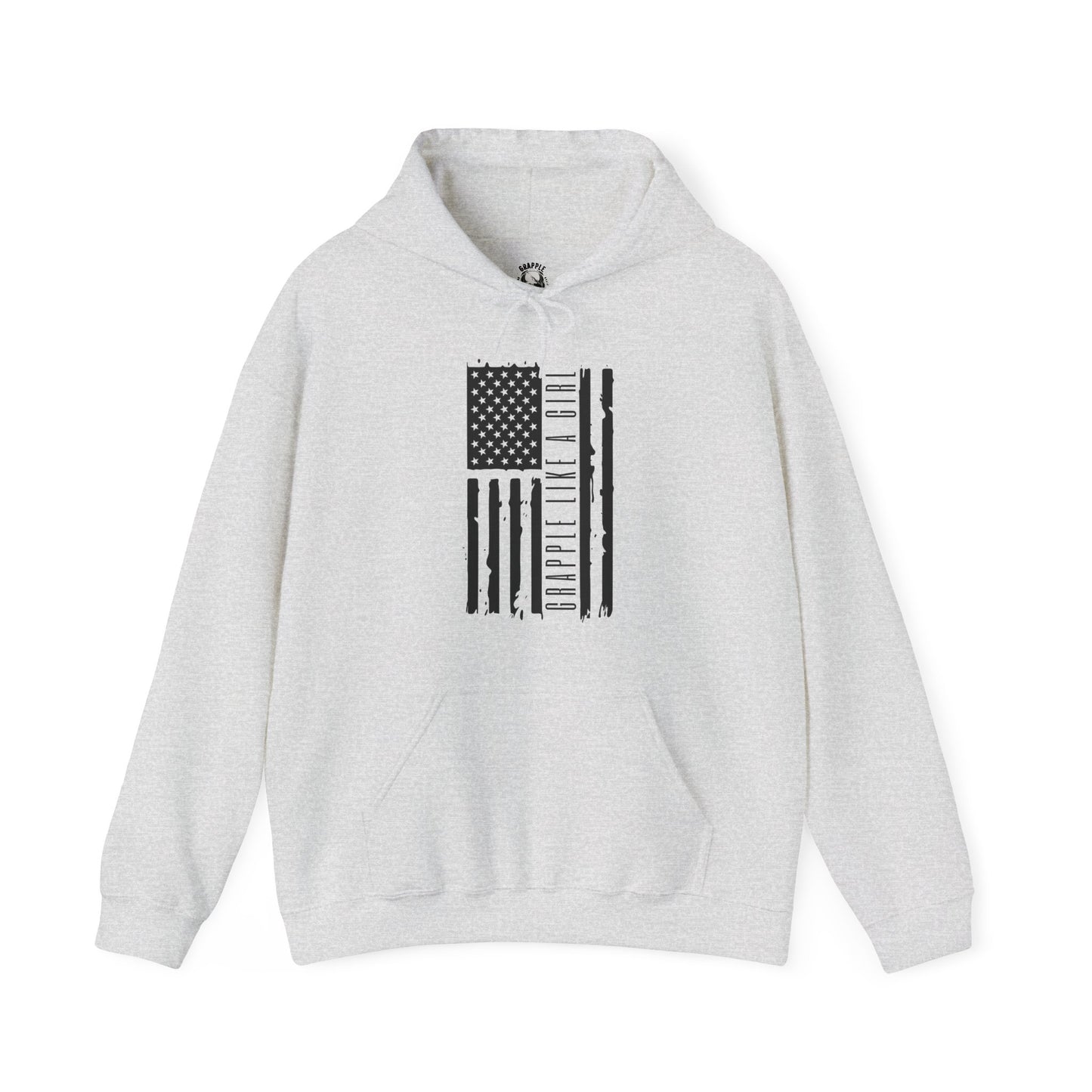 Women's BJJ Hoodie - Grapple Like a Girl American Flag