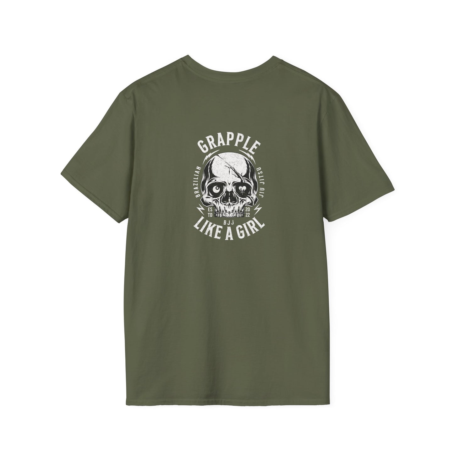 Grapple like a Girl T-Shirt - Violent Little Thing/Skull Logo