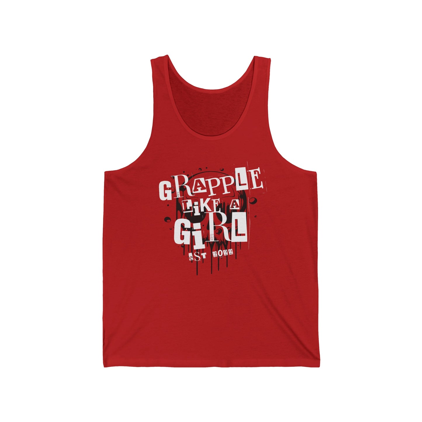Grapple like a Girl Skull Logo Unisex Fit Jersey Tank