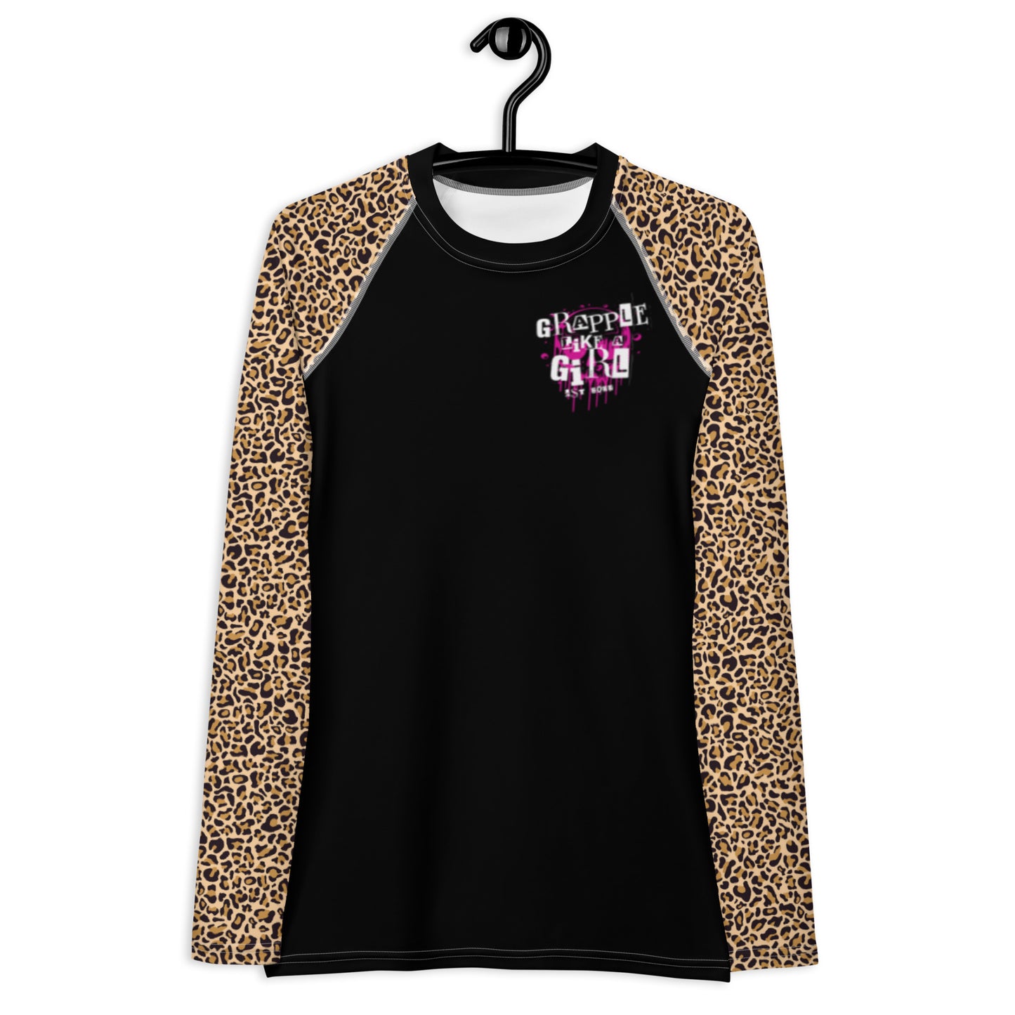 Women's Grapple like a Girl Feral Cheetah Print Rash Guard