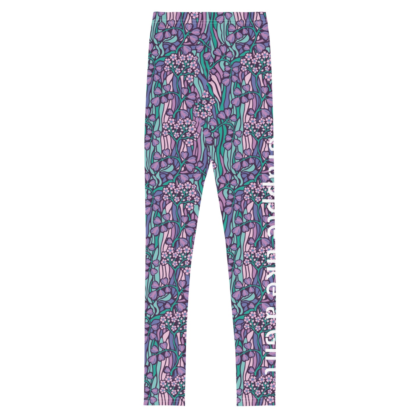 Grapple like a Girl Blue Floral Jiu Jitsu Spats, BJJ leggings