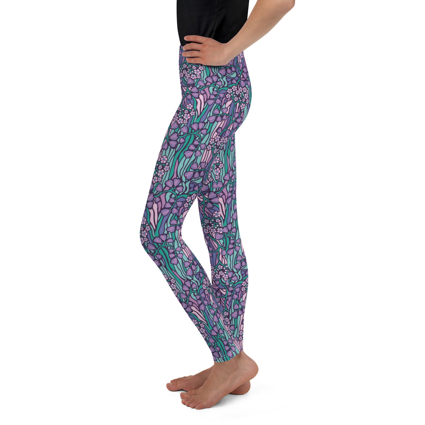 Grapple like a Girl Blue Floral Jiu Jitsu Spats, BJJ leggings