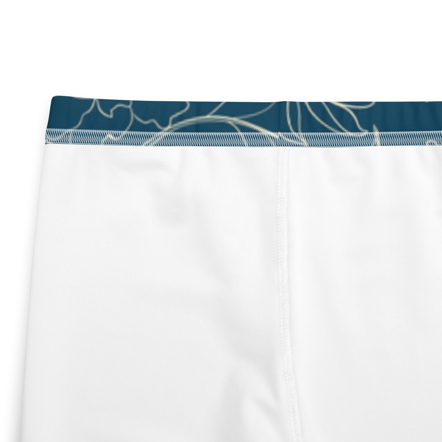 Grapple like a Girl Blue Floral Jiu Jitsu Spats, BJJ leggings