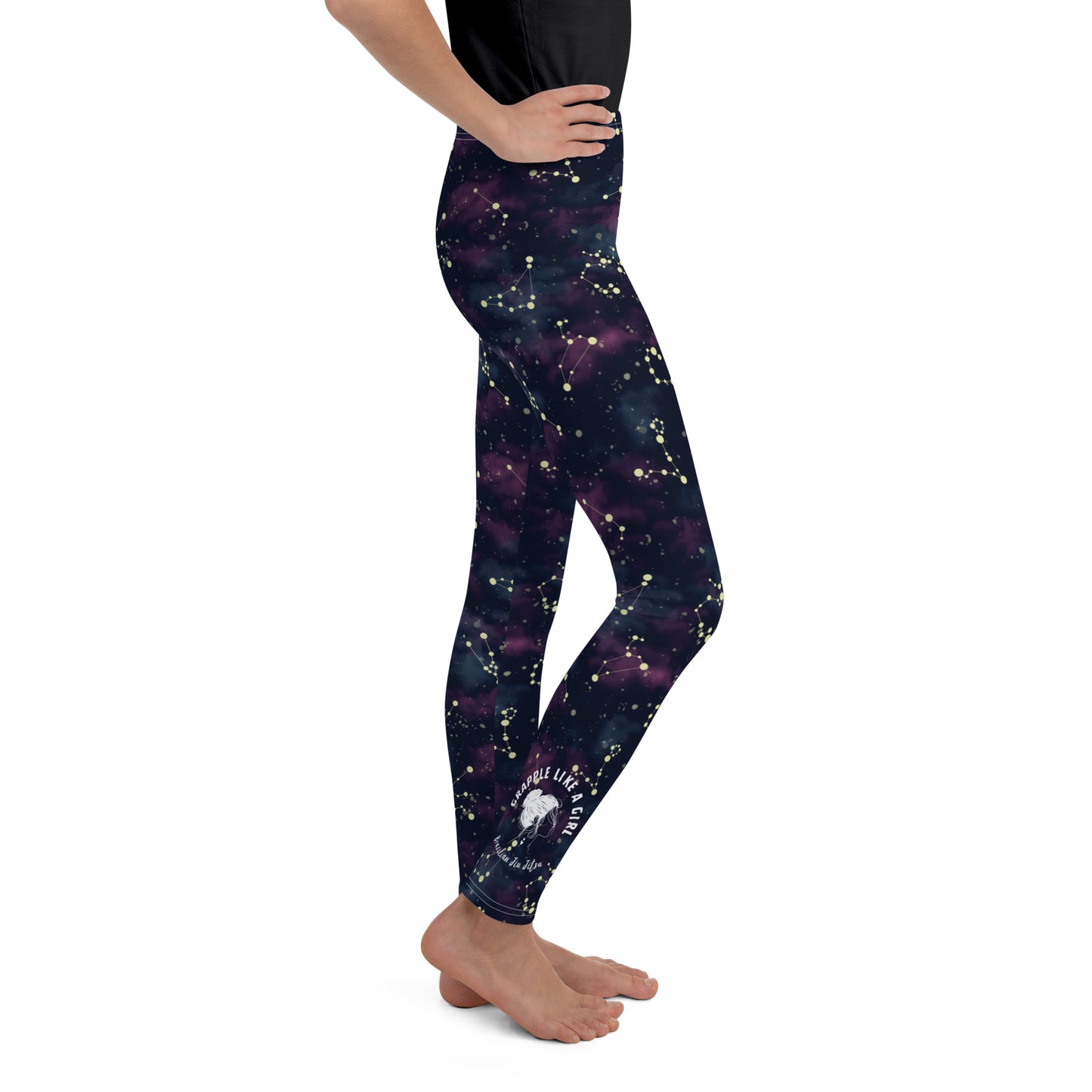 Grapple like a Girl Galaxy Printed Jiu JItsu Spats, BJJ leggings