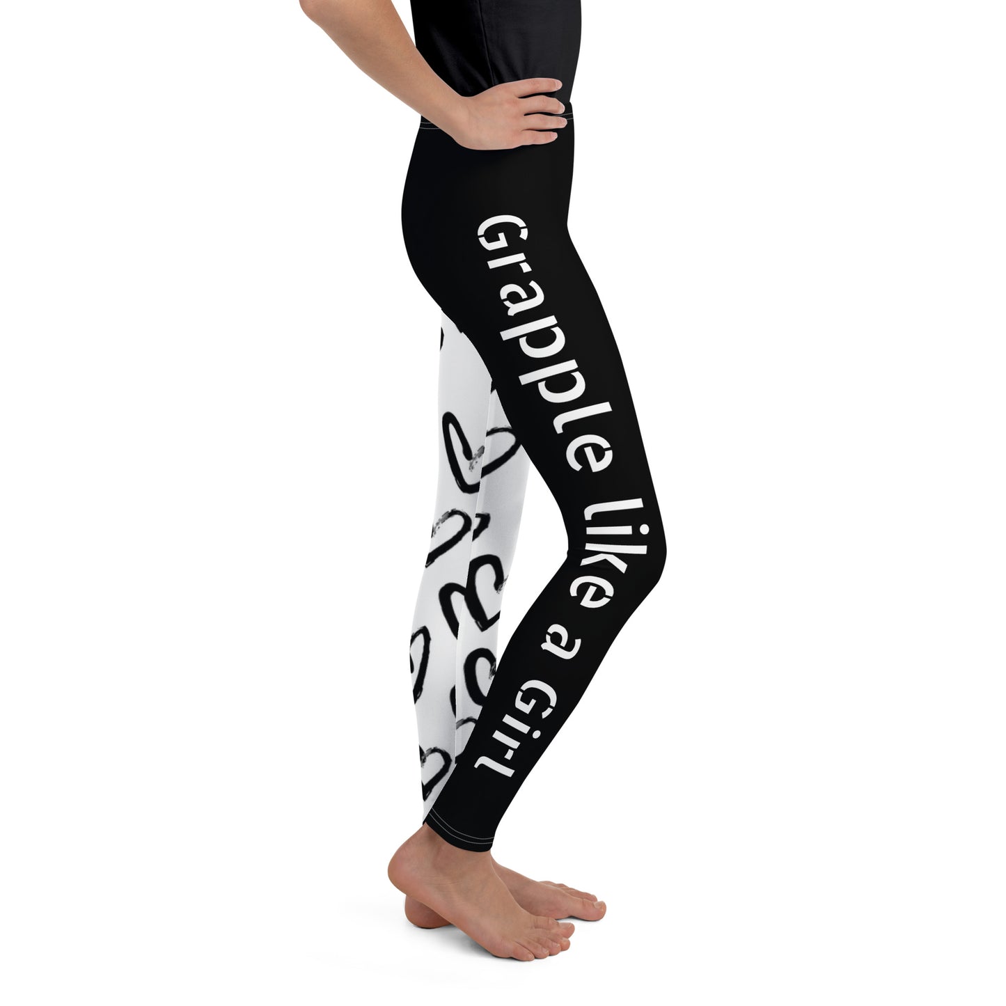 Grapple like a Girl Blue Floral Jiu Jitsu Spats, BJJ leggings