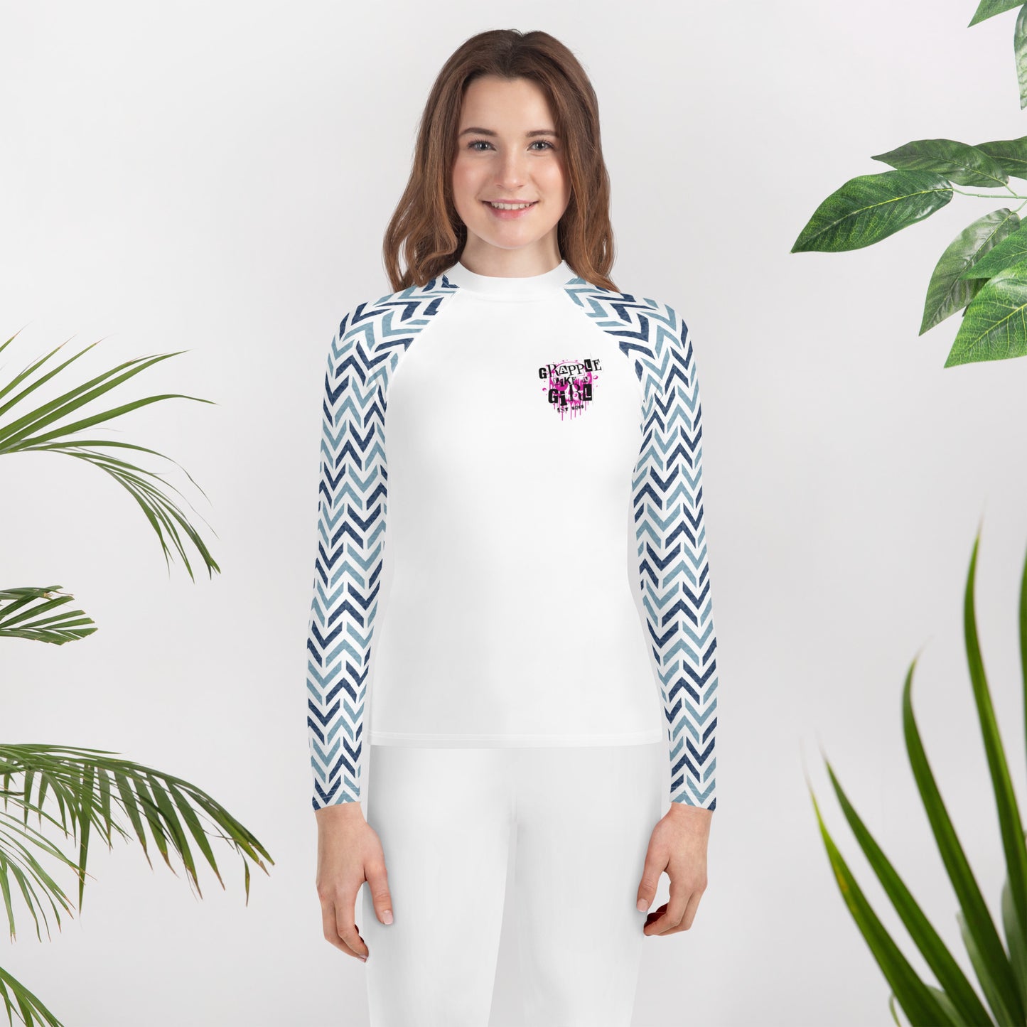 When in doubt, Shrimp Out Youth Grapple like a Girl Rashguard