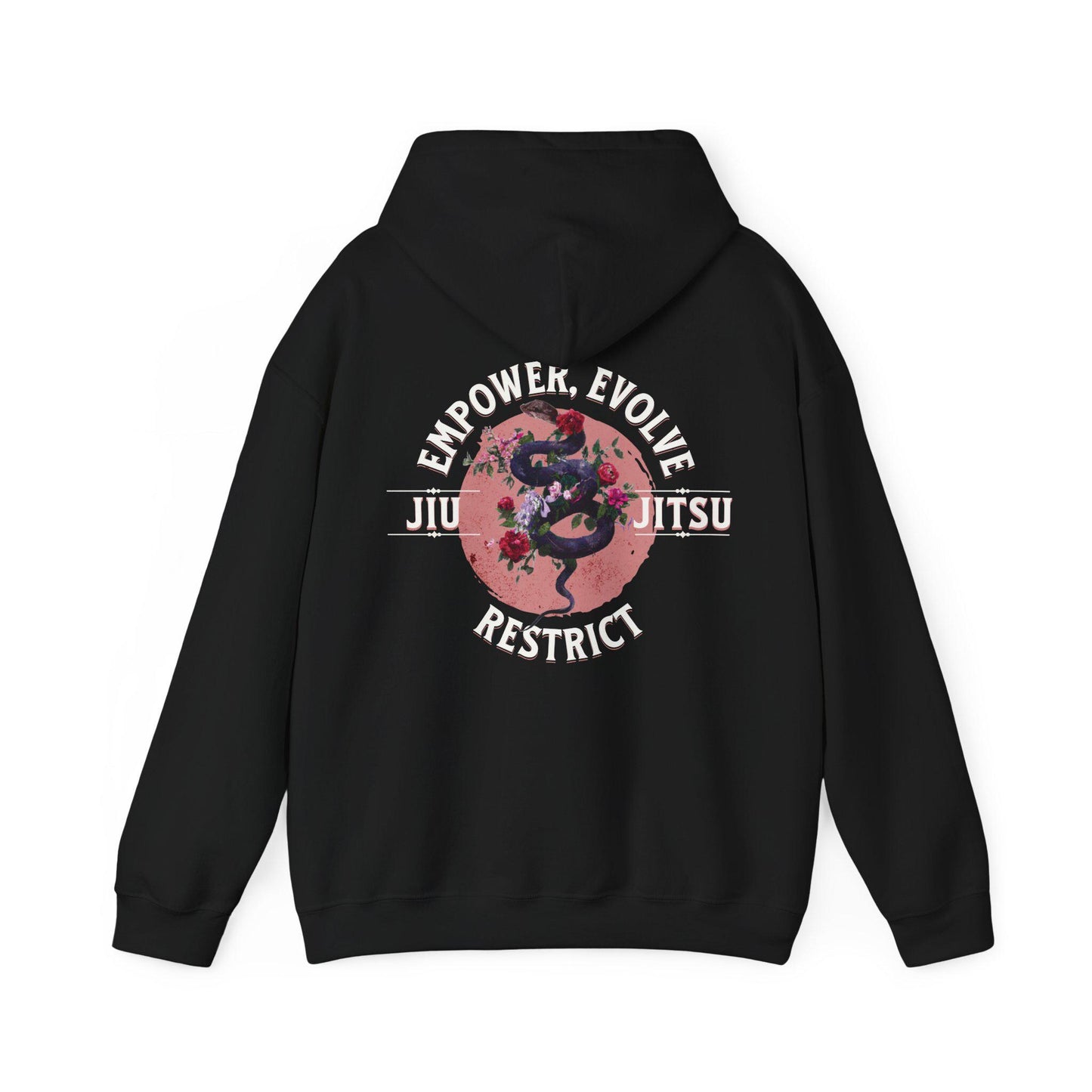 Women's Jiu Jitsu Hoodie - Empower, Evolve, Restrict Snake Design BJJ Apparel