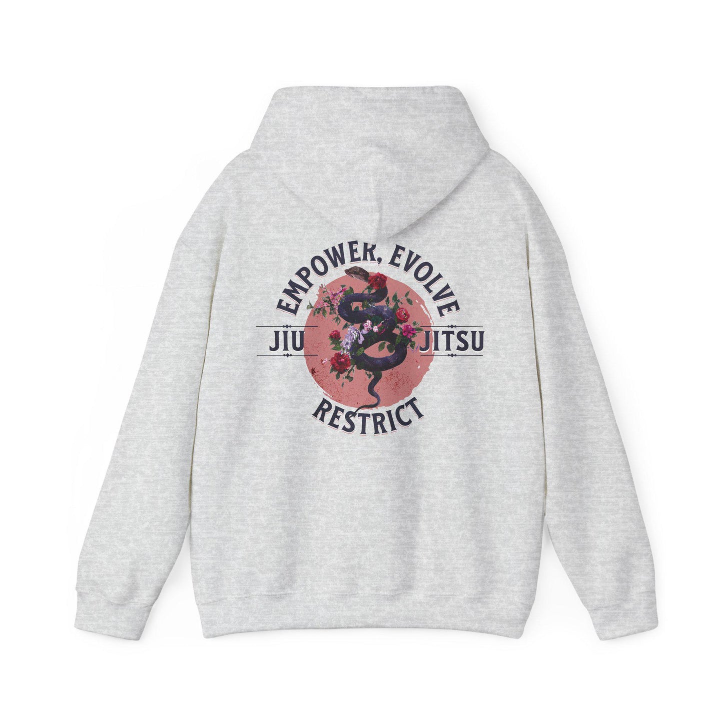 Women's Jiu Jitsu Hoodie - Empower, Evolve, Restrict Snake Design BJJ Apparel