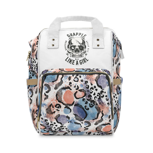 Grapple like a Girl Backpack - Watercolor Animal Print