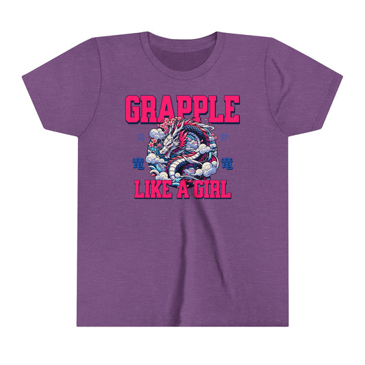 Grapple like a Girl Dragon Youth Short Sleeve Tee