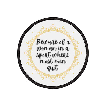 Grapple like a Girl Iron or Sew on Patches - Beware a Woman