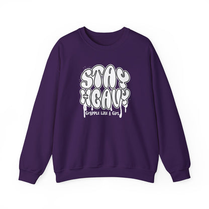 Grapple like a Girl BJJ Women's Crewneck Sweater - Stay Heavy