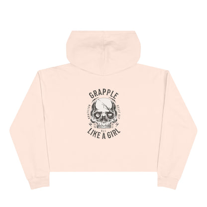 Grapple like a Girl Cropped Hoodie - Violent little thing