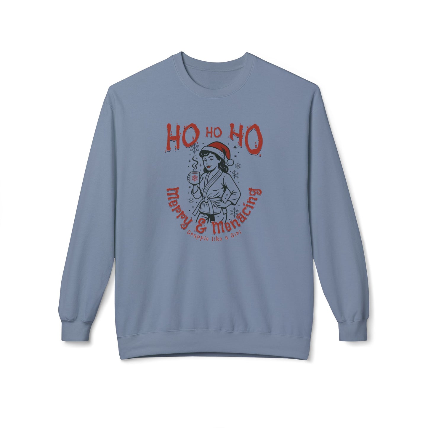 Grapple like a Girl Jiu Jitsu Crewneck Sweater - Merry & Menacing *Limited Edition Holiday Drop*