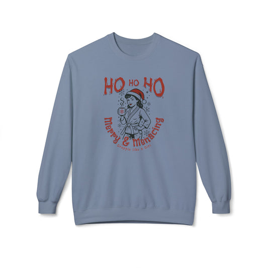 Grapple like a Girl Jiu Jitsu Crewneck Sweater - Merry & Menacing *Limited Edition Holiday Drop*