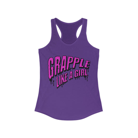 Women's Grapple like a Girl Slime Racerback Tank