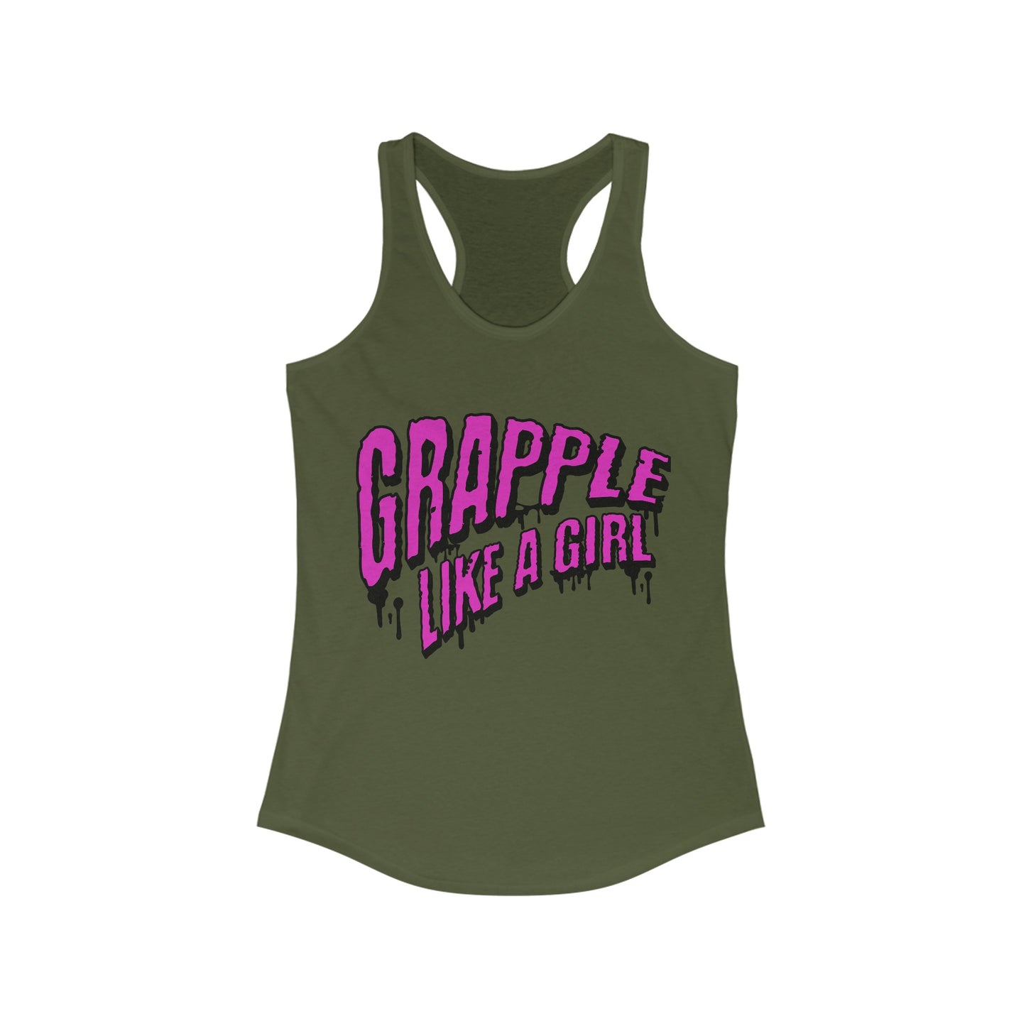 Women's Grapple like a Girl Slime Racerback Tank