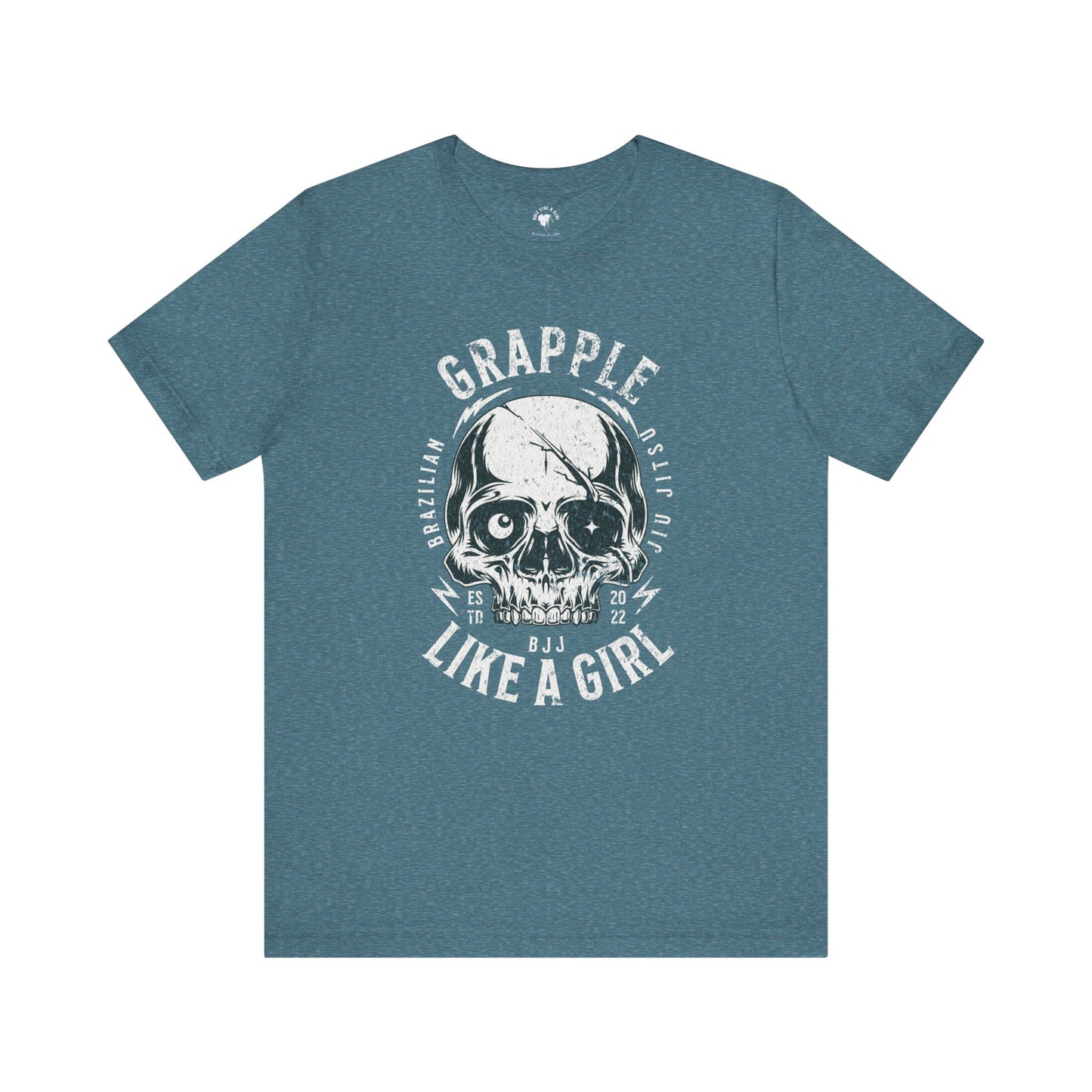 Women's Grapple like a Girl Skull Jiu Jitsu T-shirt