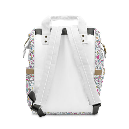 Women's Grapple like a Girl Jiu Jitsu Gear Backpack - Doodle Design