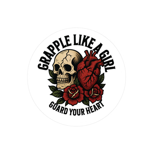 Jiu Jitsu Women's BJJ Vinyl Decal -  Guard Your Heart Vinyl Sticker